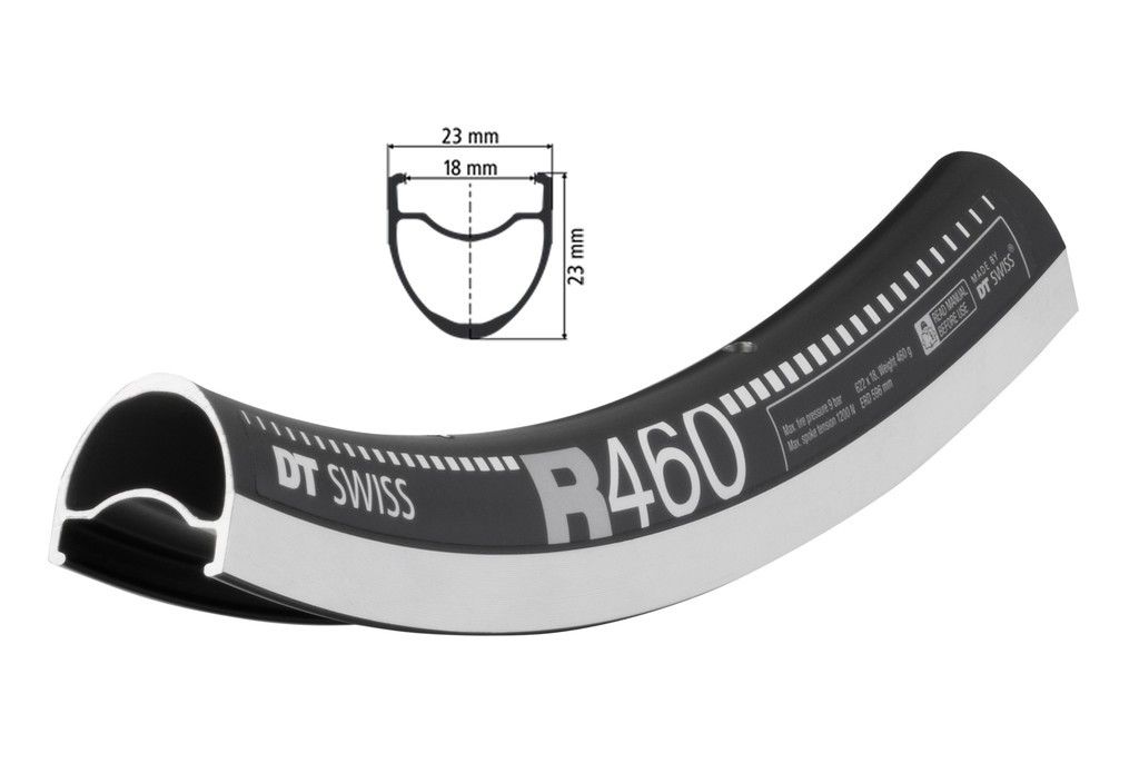 Felge DT Swiss R 460 28" schwarz 622-18 VL 6,5mm 24 Loch Produktbild 3