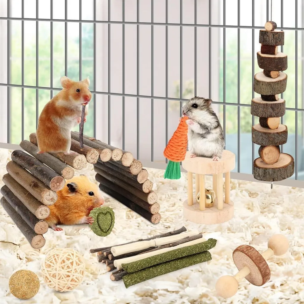 Roue pour hamster et cachette rongeur pour l'aménagement de la cage - 2