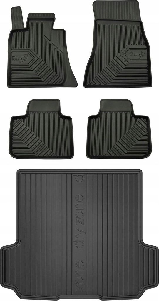 SET 77 Gummifußmatten und Fußmatten BMW 6er GT G32 2016-