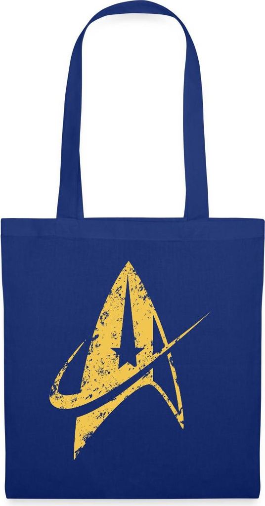 Spreadshirt Star Trek Discovery Delta Abzeichen Gold Stoffbeutel, One size, Royalblau