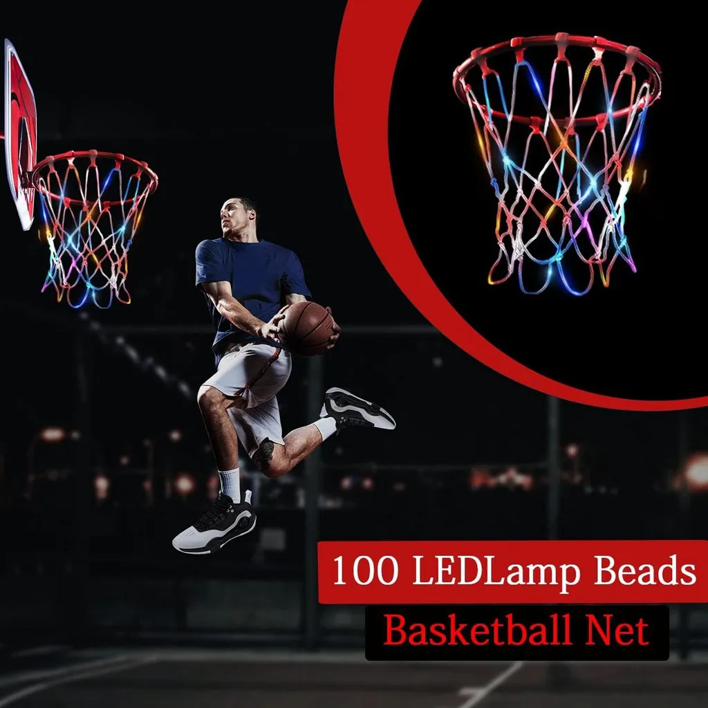 Filet de basket LED multicolore et télécommandé pour extérieur étanche IP65