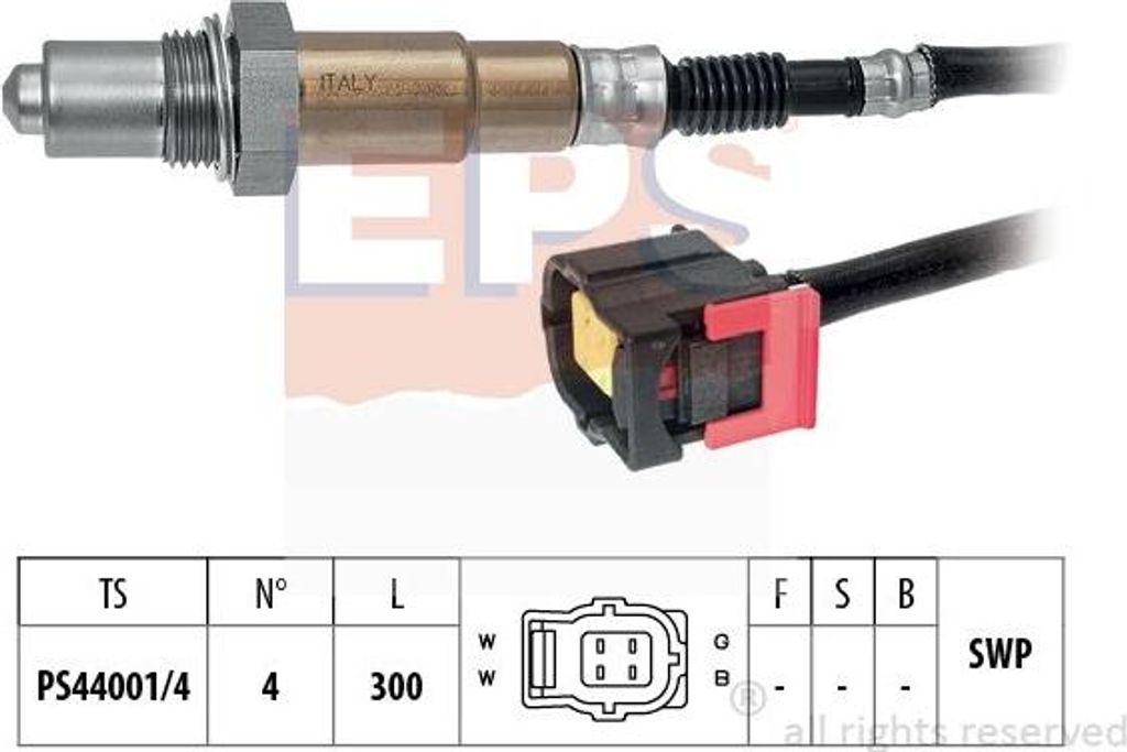 EPS 1.998.175 Lambdasonde OE 5033200AA kompatibel mit 300 C, Aspen, Neon II, PT Cruiser, Sebring, Voyager, Cherokee, Commander, Wrangler, C-Klasse,...