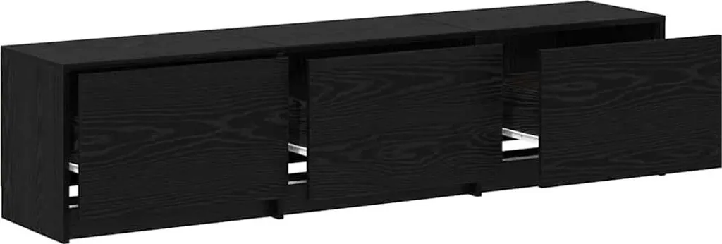 Maison Exclusive Mobile TV LED 165cm Rovere Nero | Design Moderno - 6