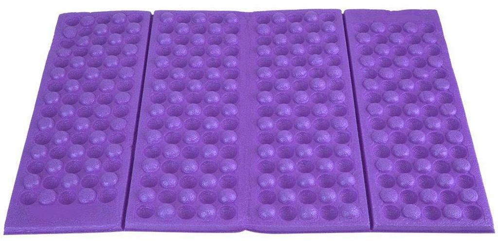 Faltbare Schaumstoff-Campingmatte, tragbares, wasserdichtes Sitzkissen für Camping, Sportveranstaltungen, Wandern und Gartenarbeit (lila + schwarz)