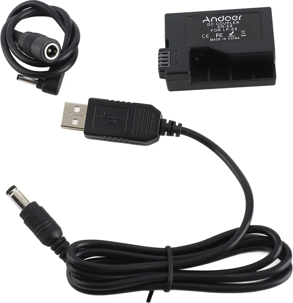 Andoer DR-E8 Batteria Fittizia USB: Risparmia e Scatta di Più