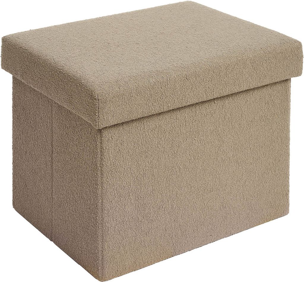 Blumtal Sitzbank mit Stauraum - Truhenbank mit Stauraum 41x31x31 - Sitztruhe mit Stauraum Taupe