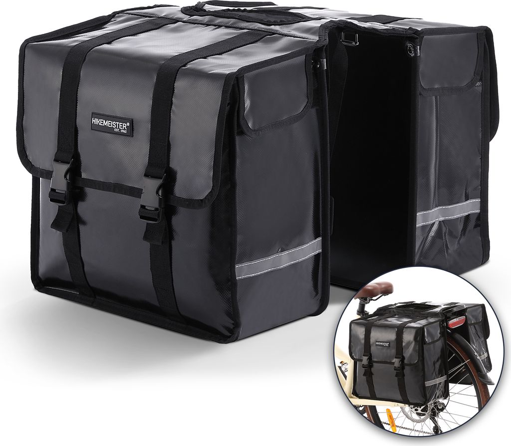 HikeMeister®  Doppelte Fahrradtasche für Gepäckträger - Produktbild 