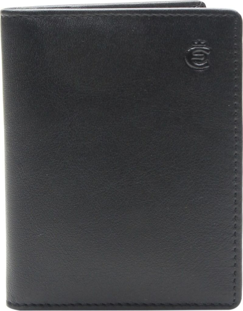 Esquire Leder Kartenetui Logo Credit Card Case Black schwarz