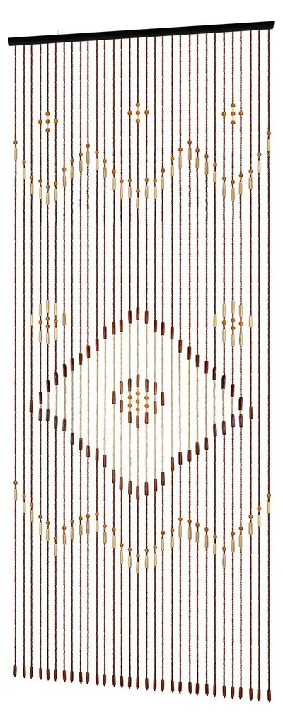 Rideau pour séparation de pièce et porte - Perles en bois 208 x 90 cm