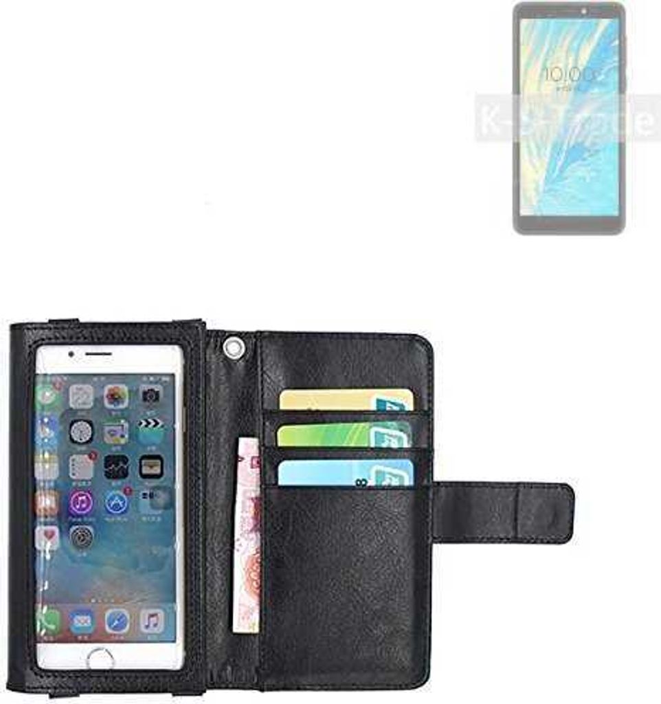 K-S-Trade Handy Hülle Schutz Hülle Kompatibel mit BQ Mobile BQ-5740G Spring Case mit Displayschutz / Schutzfolie Flip Cover Wallet case Etui Hülle