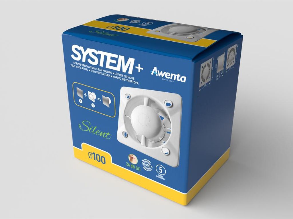 Awenta SYSTEM+ KWS100 Lüfter-Grundkörper Ø 100 mm, Silent, Produktbild 
