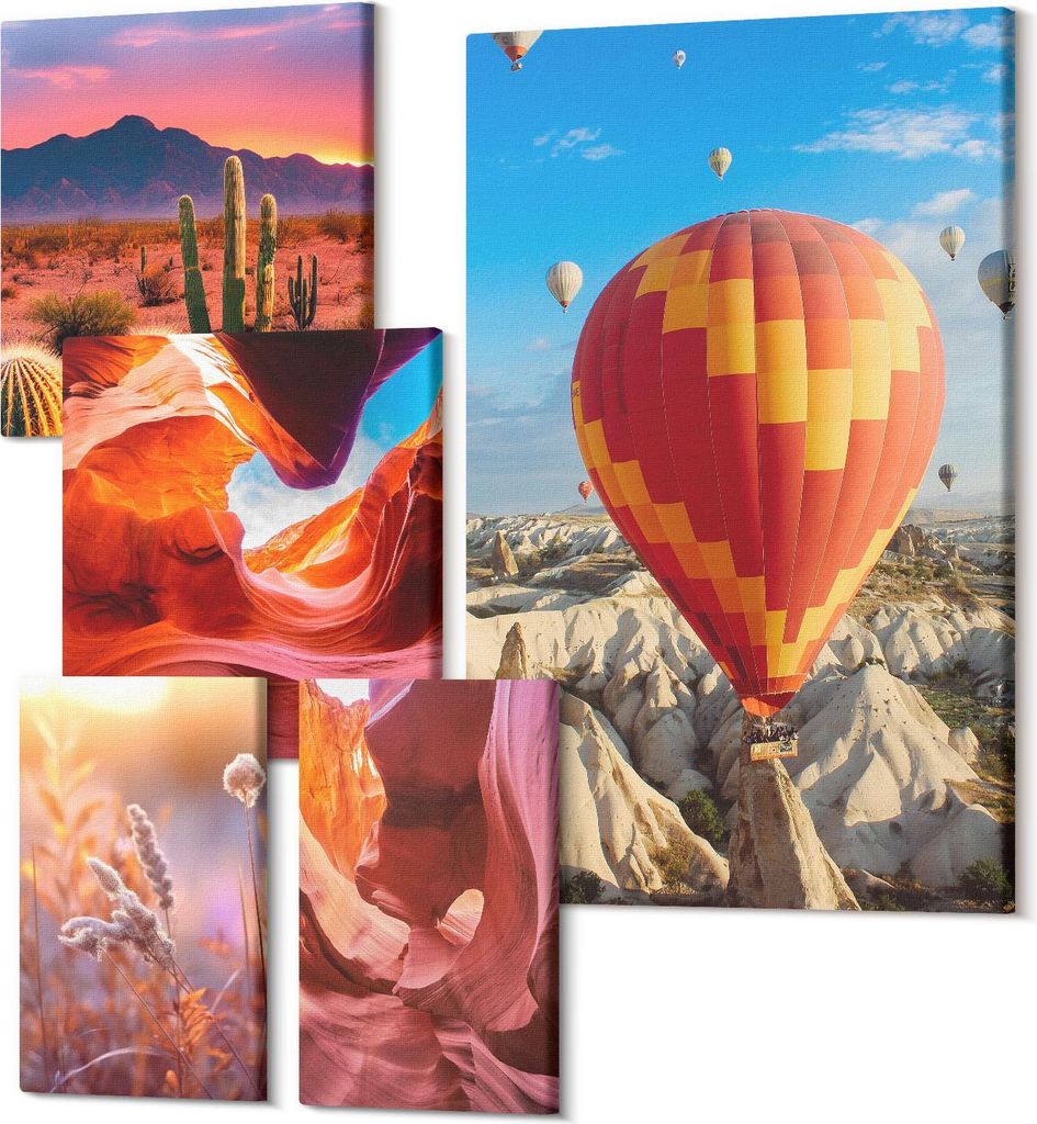 Leinwandbilder Mehrteilig 5-teilig – Modernes Design – Hochwertiger Polycanvas Kunstdruck – Wanddekoration & Wandkunst – Bilder für Zuhaus...