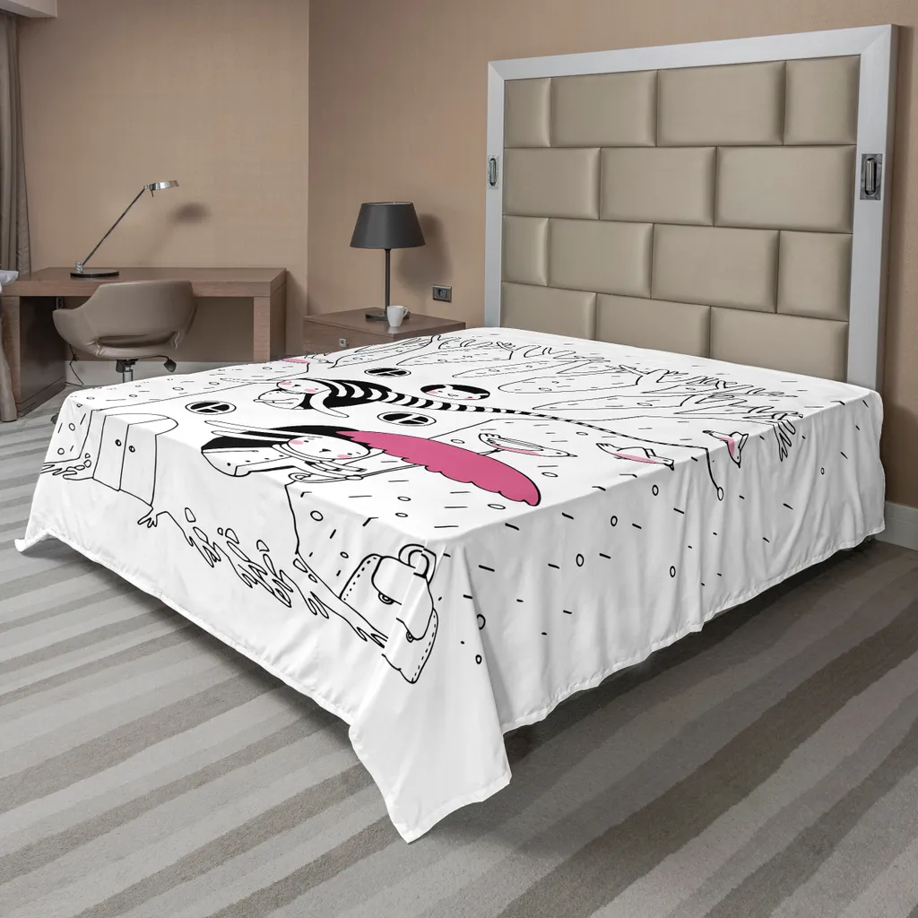 Lenzuolo Decorativo ABAKUHAUS Minimalista Habitat Rosa 244cm