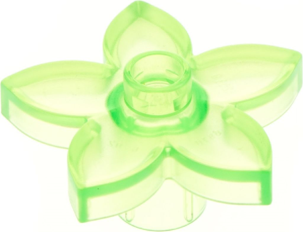 1x Lego Duplo Pflanze Blüte 3x3x1 transparent hell grün Produktbild 