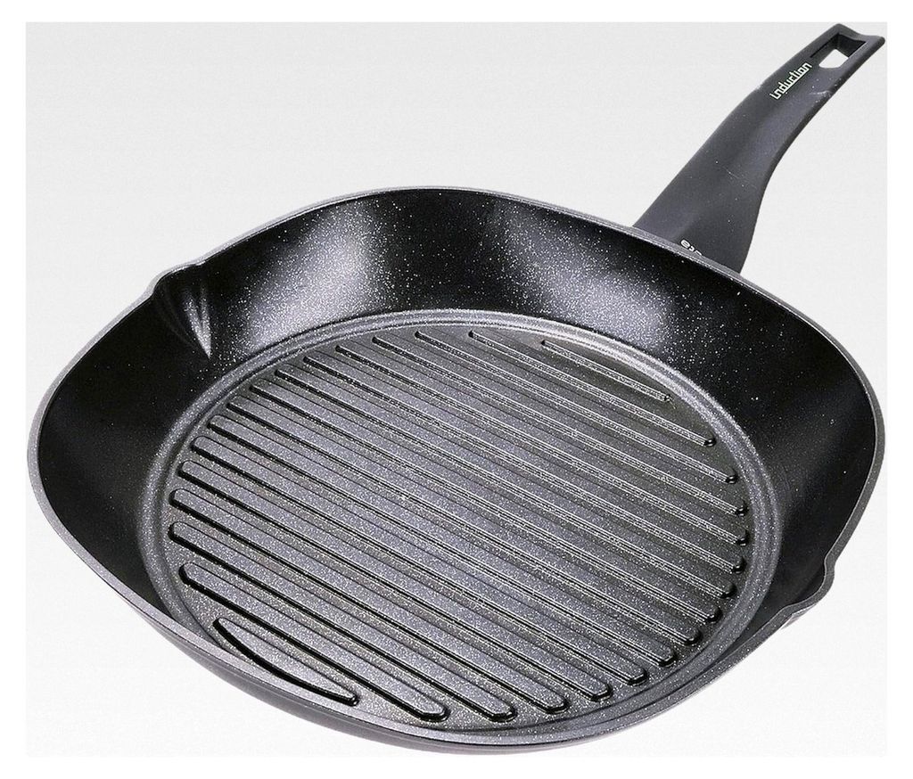 Grillpfanne Nova, Aluminium, Schwarz, 28 cm