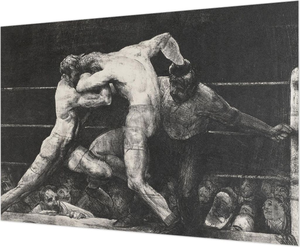 Wandtapete - Dekorative Tapete für Wohnzimmer - Tapetenfolie für Wanddekoration - 208x146 cm - Boxerduell