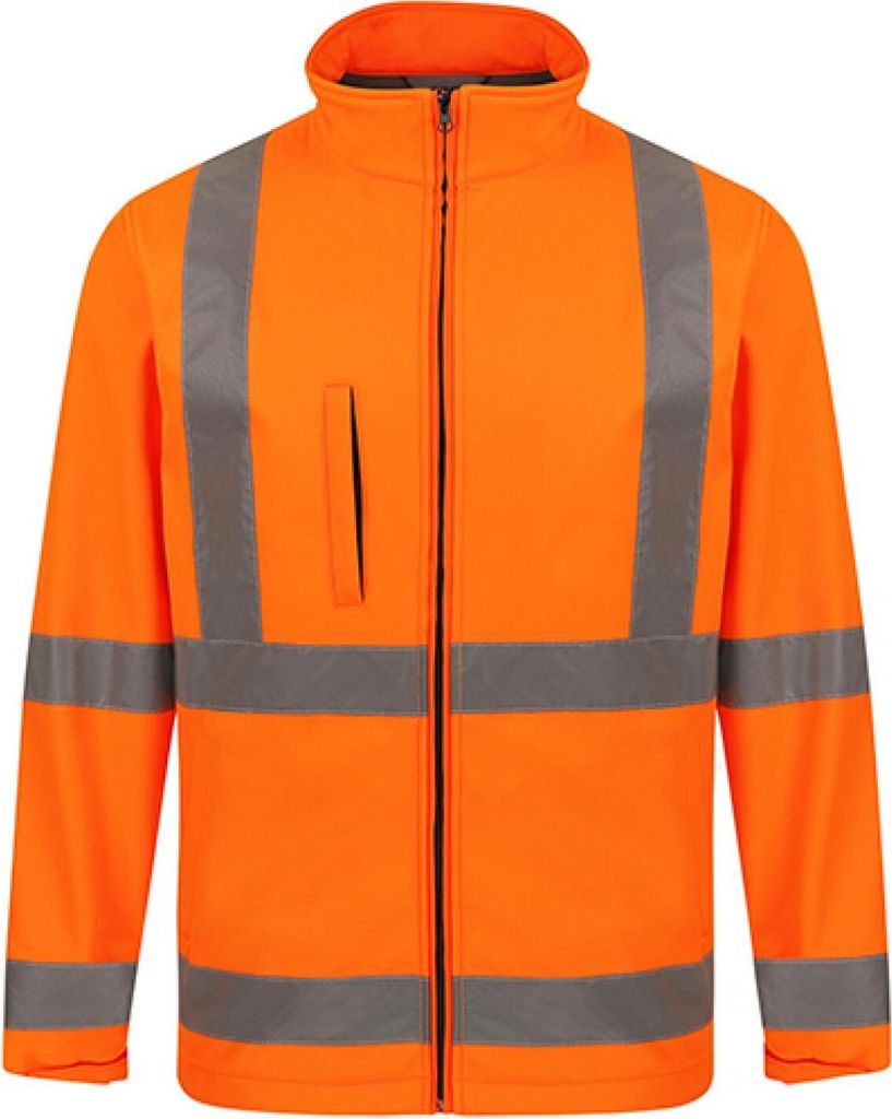 Korntex KXSSHJ | Hi-Viz Softshelljacket, EN ISO 20471:2013 + A1:2016 - Farbe: Signal Orange - Größe: M