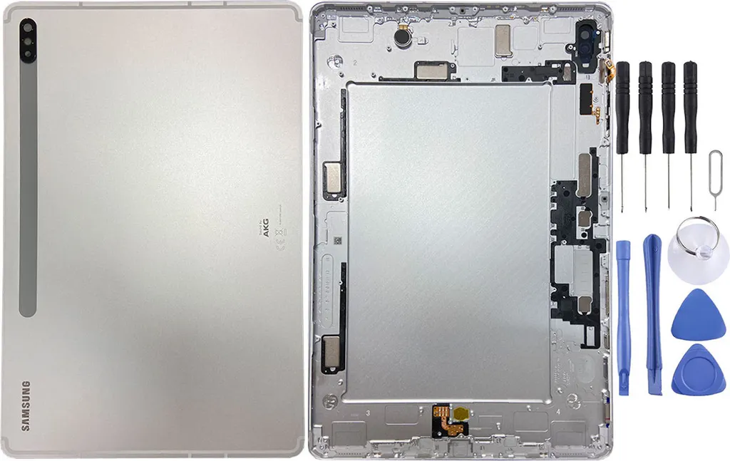 Cache arrière de remplacement pour Tablette Samsung Tab S7+ 5G Argent