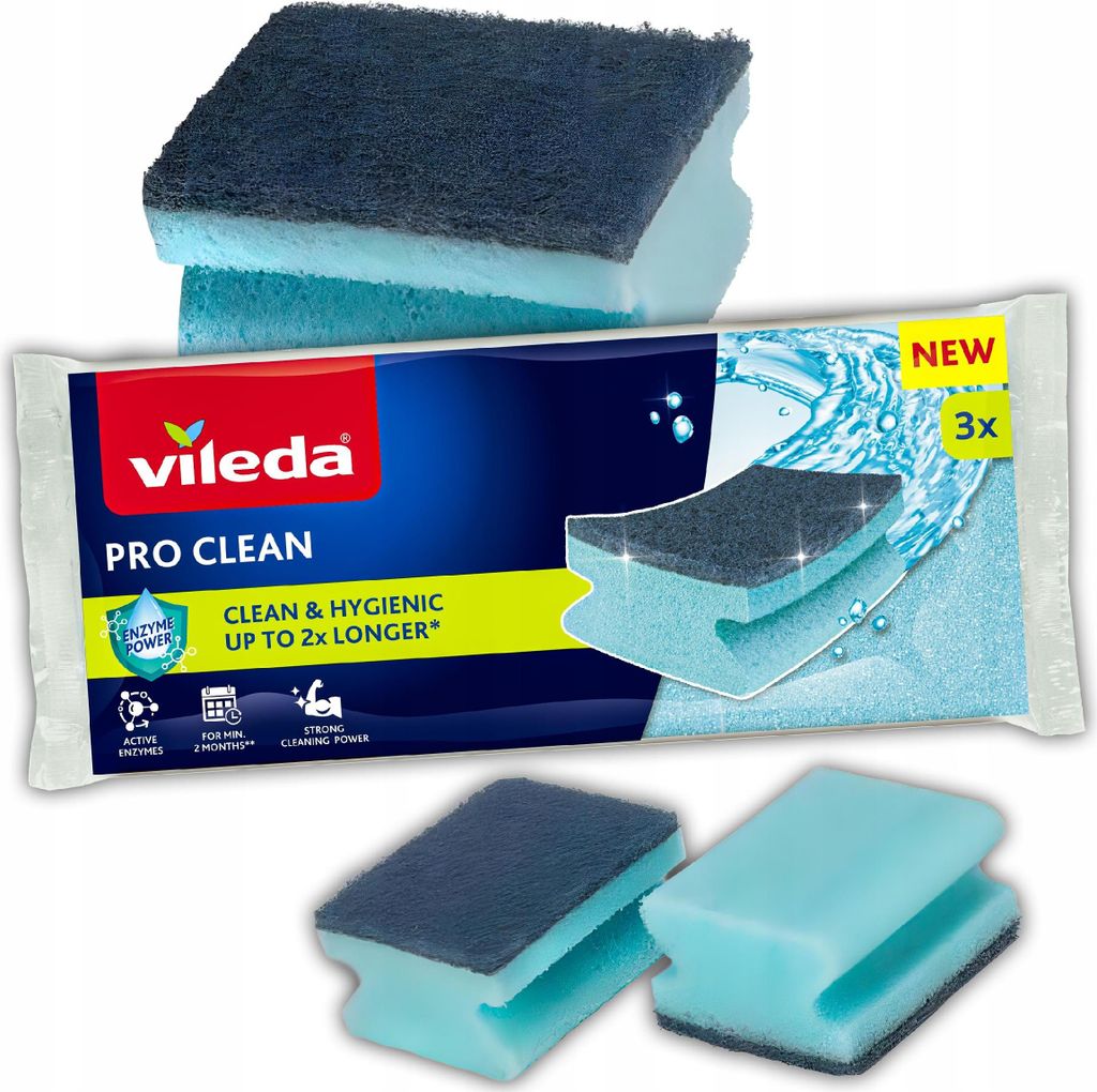 Vileda pro clean enzymatická profilová bruska 3 ks. Obrázek produktu 