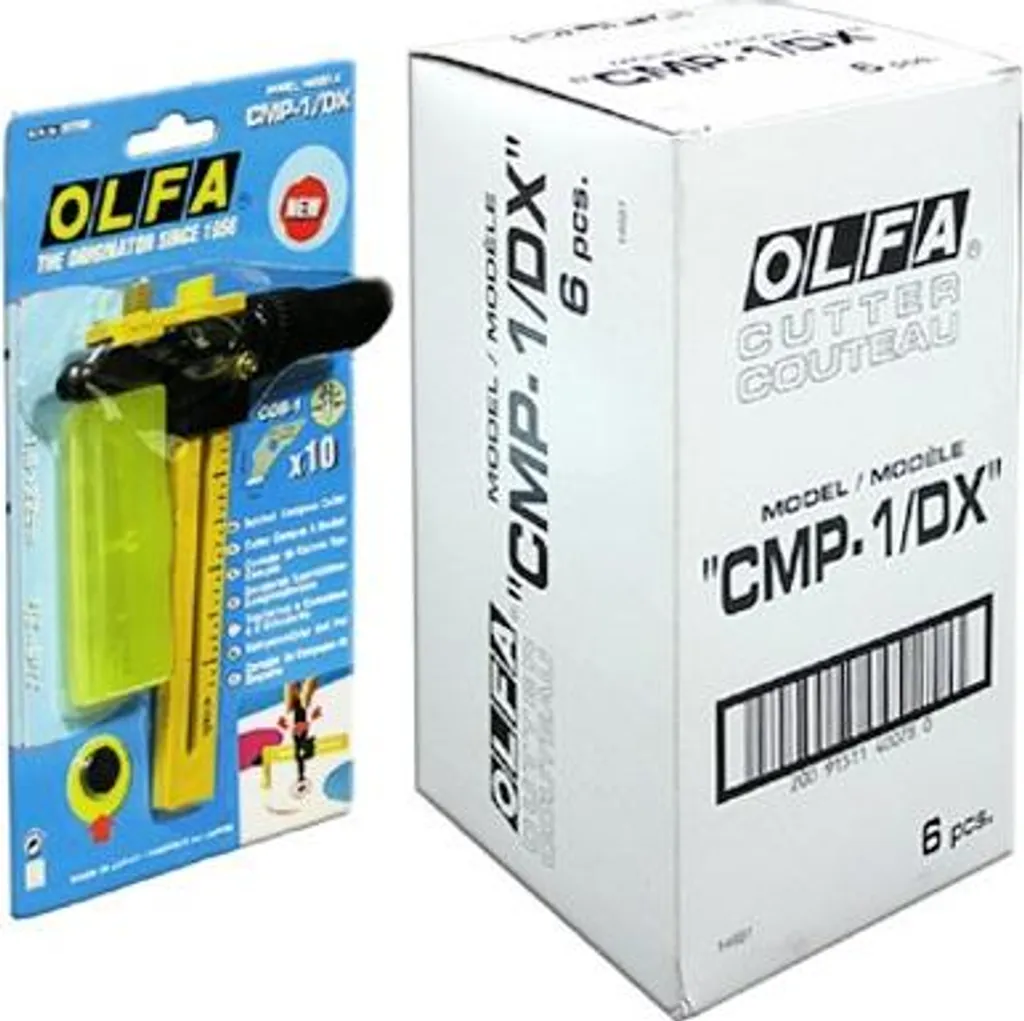 Olfa CMP-1/DX Cutter Compas Circulaire Professionnel avec 10 Lames - 2
