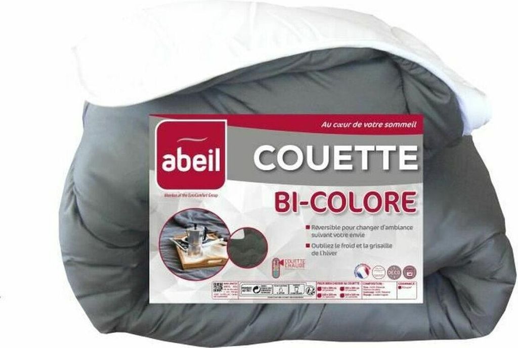 Bettdecke Abeil Weiß Grau Weiß/Grau 350 g/m² 200 x 200 cm