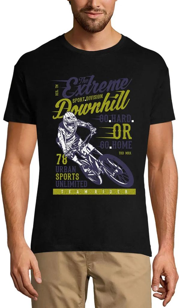 Herren Grafik T-Shirt Der Extremsport Abfahrtslauf - Teamfahrer – The Extreme Sport Downhill - Team Rider – Öko-Verantwortlich Vintage Jahrgang