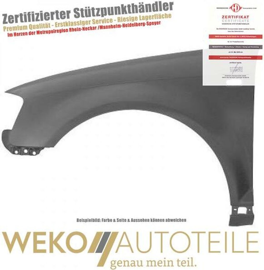 Kotflügel li. Audi A3 03-08 mit Blinkerloch
