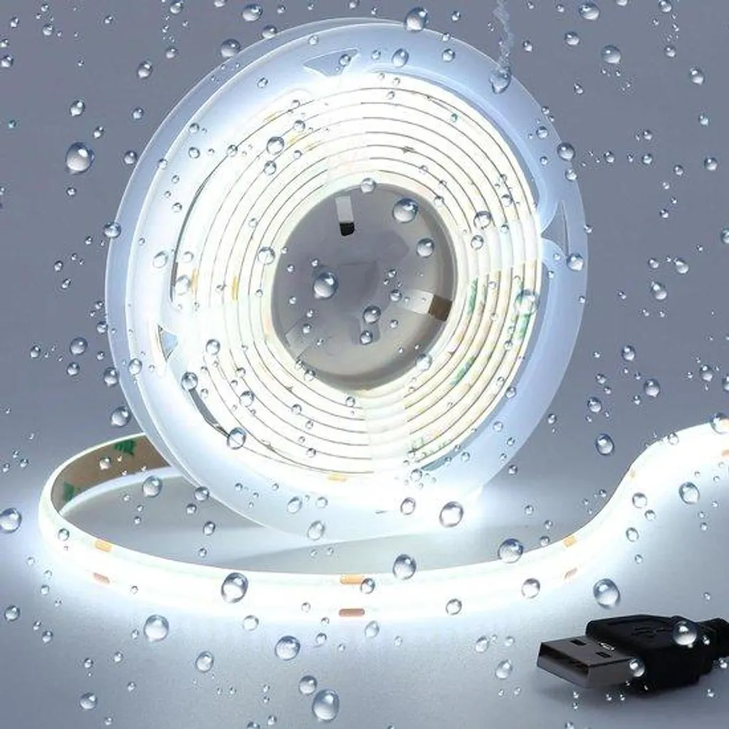 Bande LED Blanche 2m USB Étanche : Solution Éclairage Plan de Travail 5V
