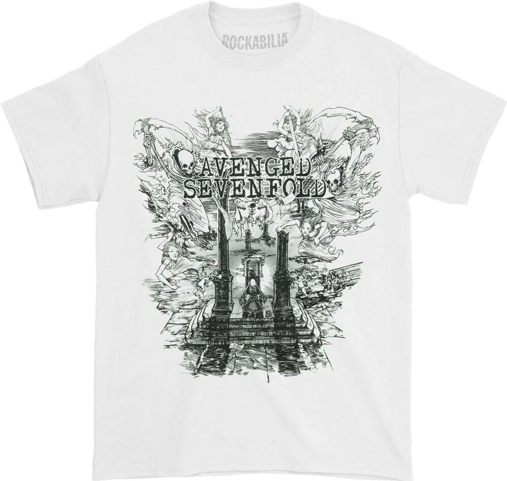 Avenged Sevenfold - "Land of Cain" T-Shirt für Herren/Damen Uni RO8741 (S) (Weiß)