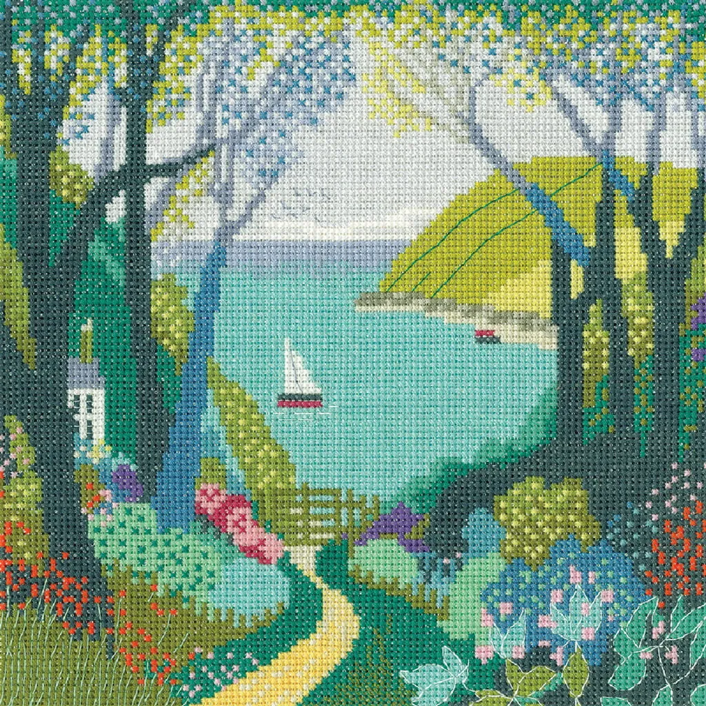 Kit point de croix compté Heritage Le Port tableau marin broderie