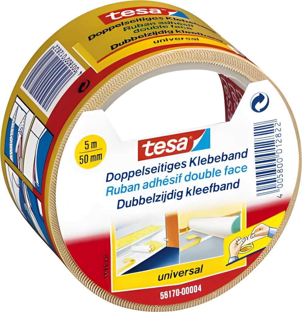 tesa 56170-00004-11 Nastro biadesivo universale, 50 mm x 5 Immagine del prodotto 