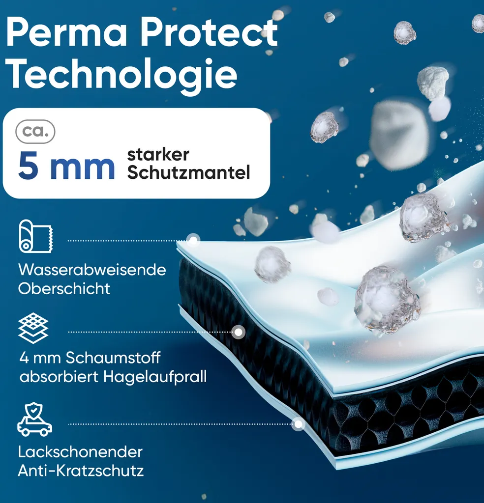 Bâche Voiture Anti-Grêle XXL 100% Polyester Renforcé Perma Protect - 12