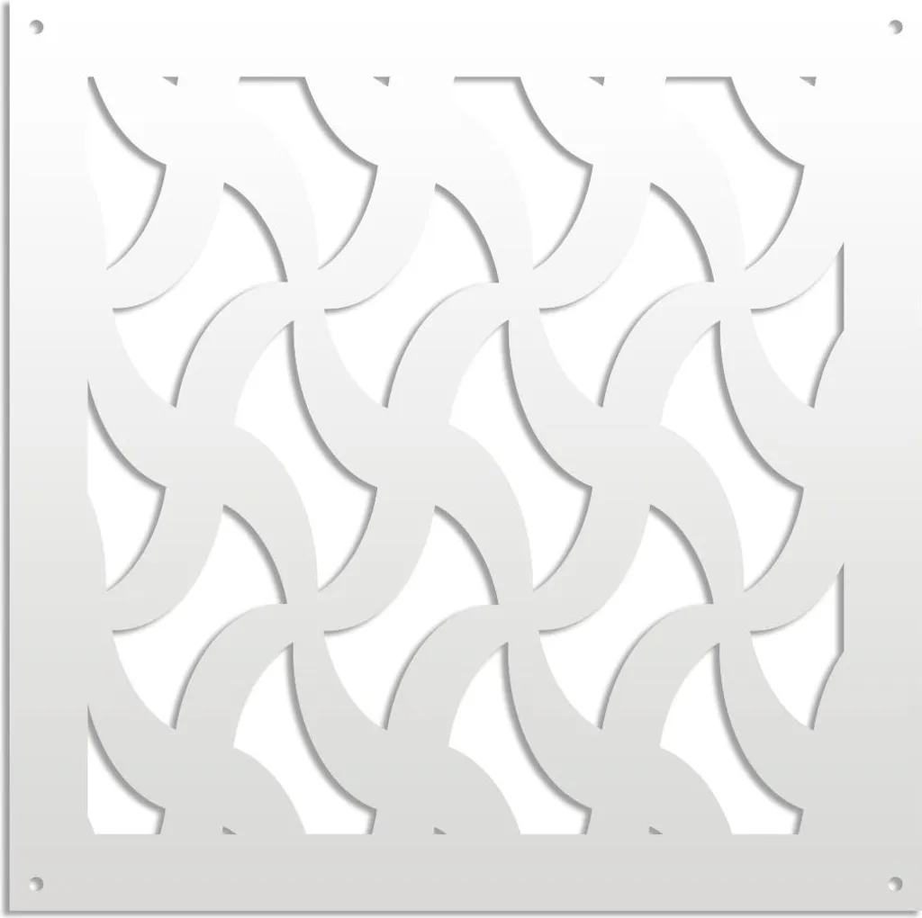 NINJA Pannello PVC Traforato 73x73 Bianco | Parasole e Divisorio Design