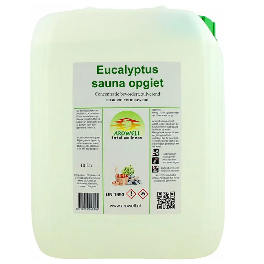 Eucalyptus infusion pour sauna Arowell - Dégage les bronches en 10 ltr