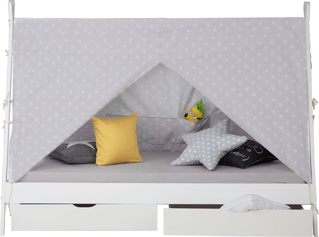 Detská posteľ Homestyle4u 90x200 v tvare domčeka s úložným Obrázok produktu 