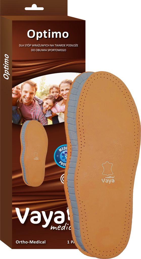 Volle orthopädische Einlagen für bodenempfindliche Füße für Sportschuhe Vaya Optimo 1 Paar