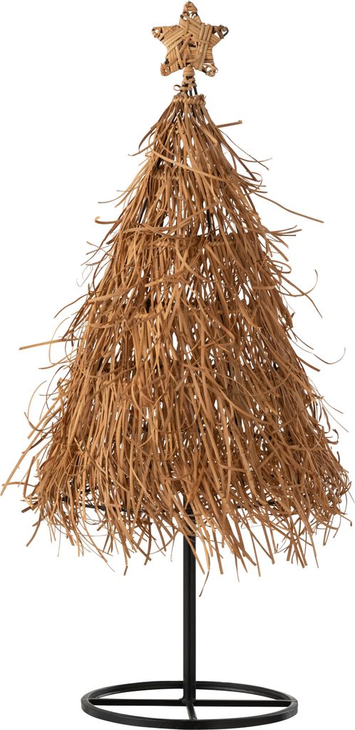 J-Line Weihnachtsbaum Stern Rattan Natural Large