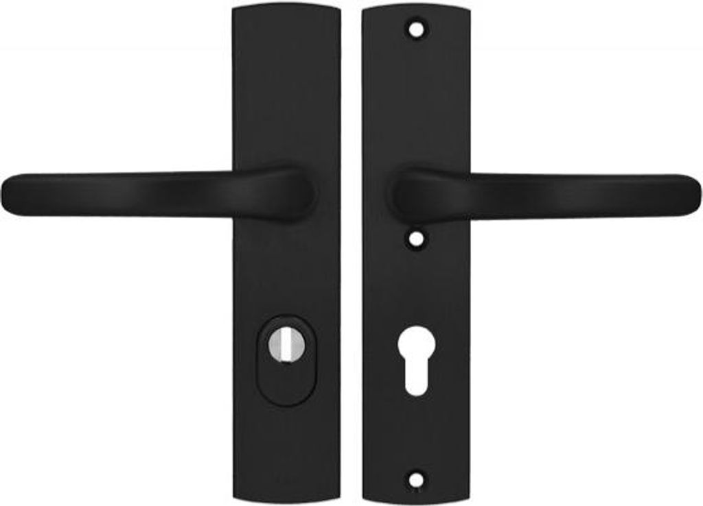 Axa Jupiter Premium 72 WB Griff, Klasse 3, mit FLEX-Einsatzschutz (Brandschutz), Farbe F8 - Schwarz (Türstärke 74-83 mm)