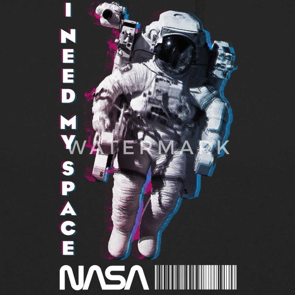 Spreadshirt NASA Astronaut Mit Witzigem Spruch I Need My Space Uni Hoodie, XXL, Schwarz