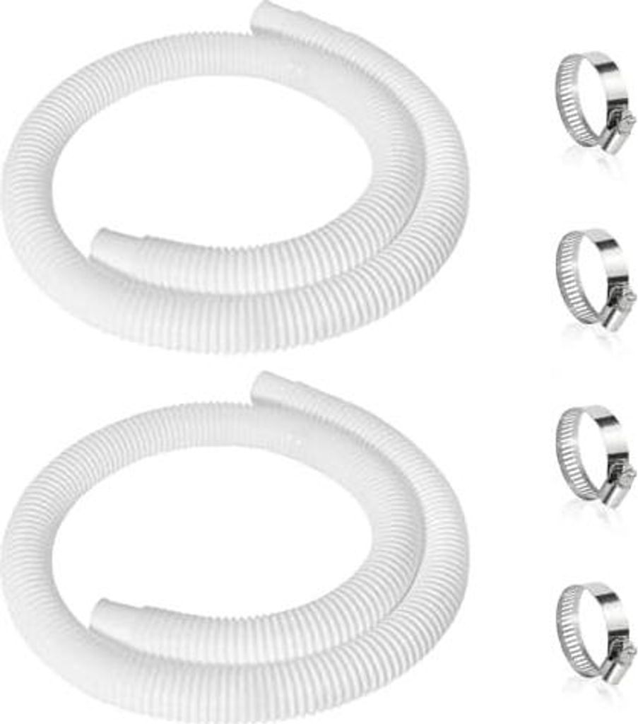 2 Stück Poolschlauch 32mm für Poolpumpen,150cm Weiß Produktbild 
