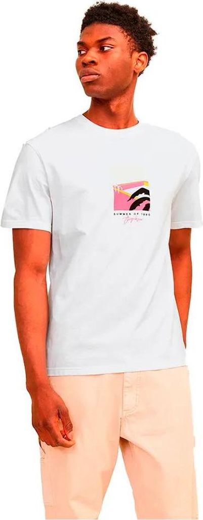 Jack & Jones Marbella Front Kurzarm-t-shirt Weiß M Herren Weiß M
