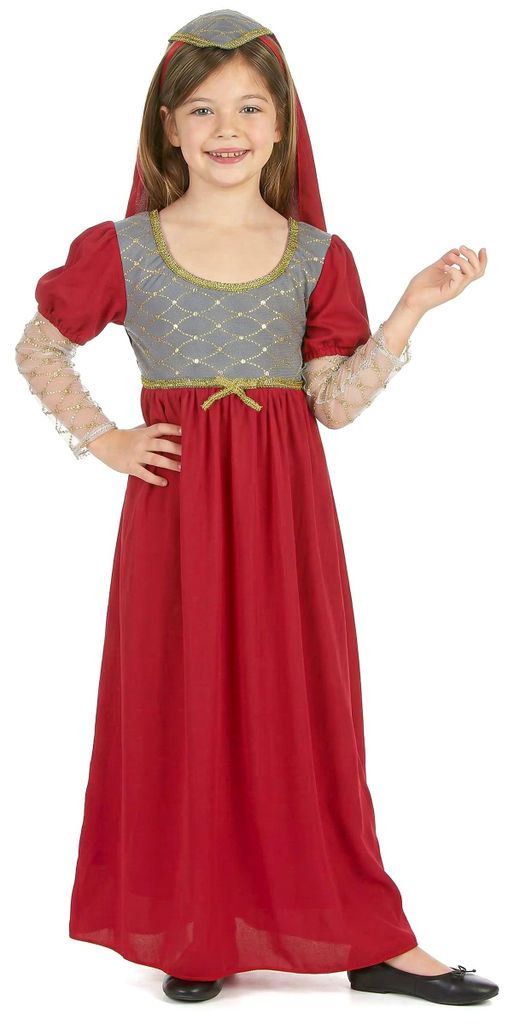 Mittelalter Kostüm für Mädchen M 7-9 Jahre (120-130 cm) Produktbild 