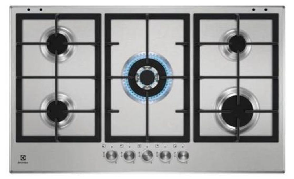 Electrolux KGS9536SX, Edelstahl, eingebaut, 90 cm, Gas, 5 Brenner