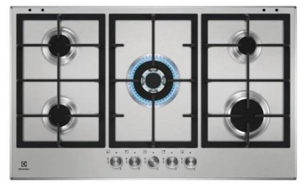 Table de cuisson gaz Electrolux KGS9536SX 90 cm Inox avec 5 brûleurs