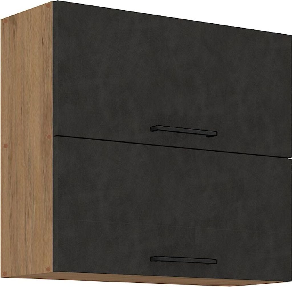 Vigo Hängeschrank 80 cm Eiche Lancelot Matera Grau Küchenzeile Küchenblock Küche