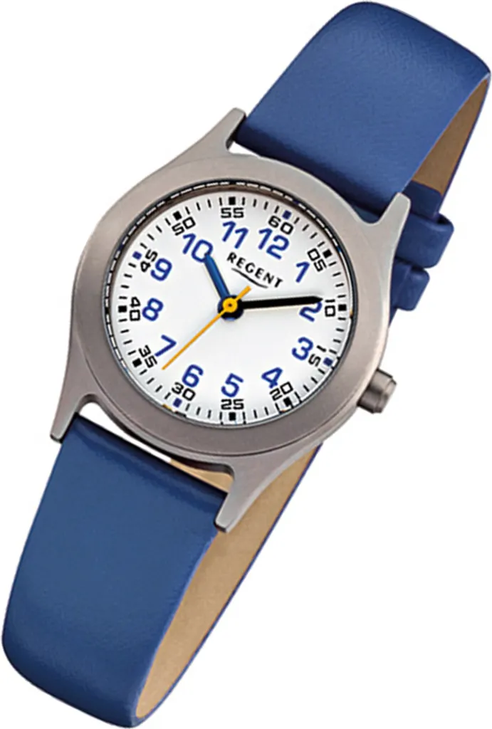 Montre Regent bleue F-947 Enfants à quartz analogique URF947 - 30mm