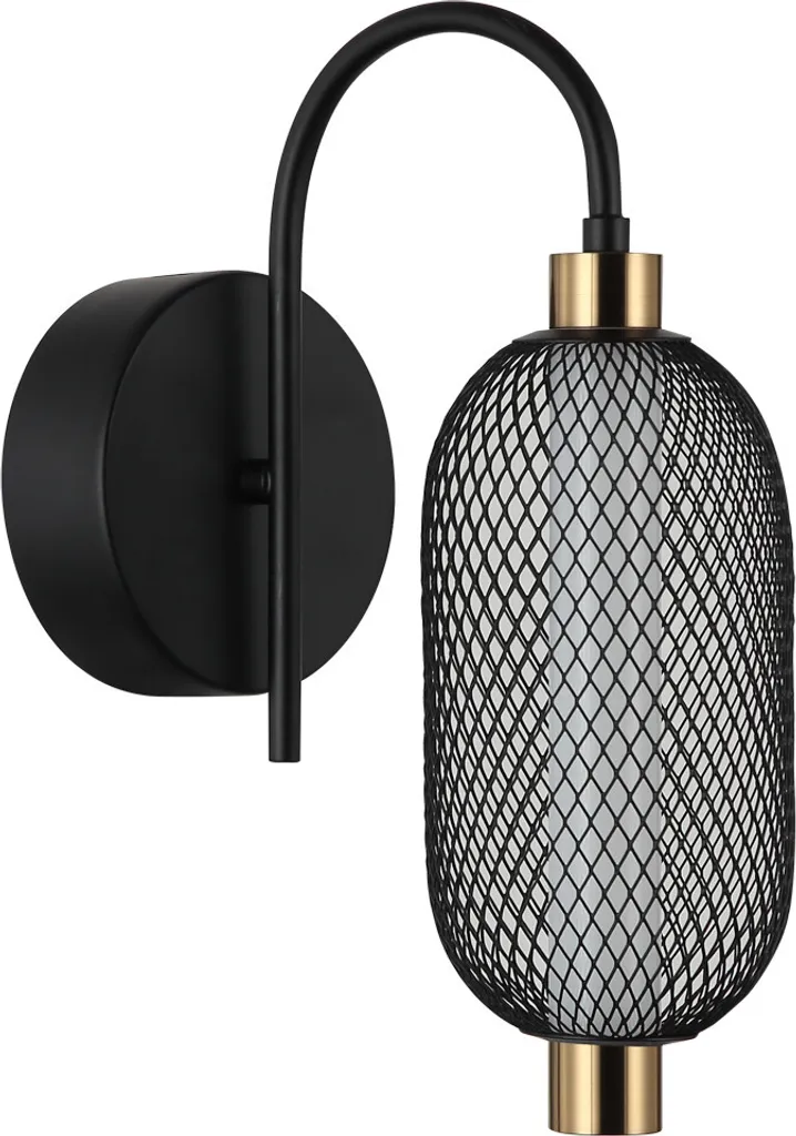Lampada Parete LED Nera MARCO Italux 6W Luce Calda per Soggiorno e Camera