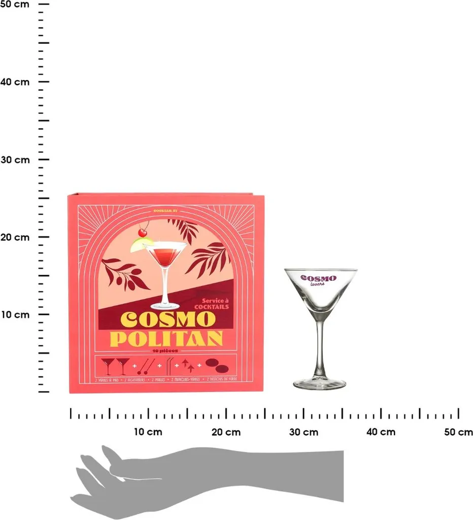 HowHomely Set Cocktail 10 Pz | Accessori Cosmopolitan Lavabili e Riutilizzabili - 3