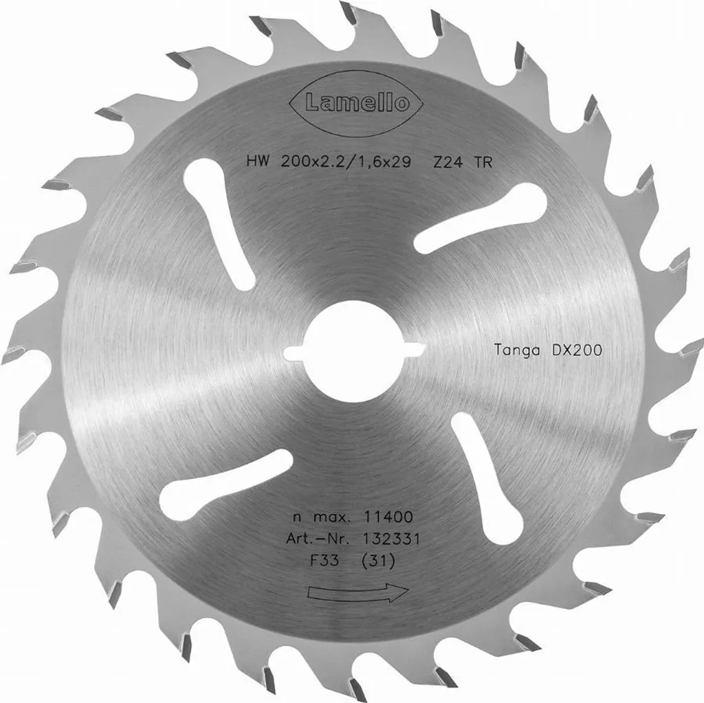 Lame Lamello Z24 Ø200mm : finissez vos coupes de bois sans éclats 68mm