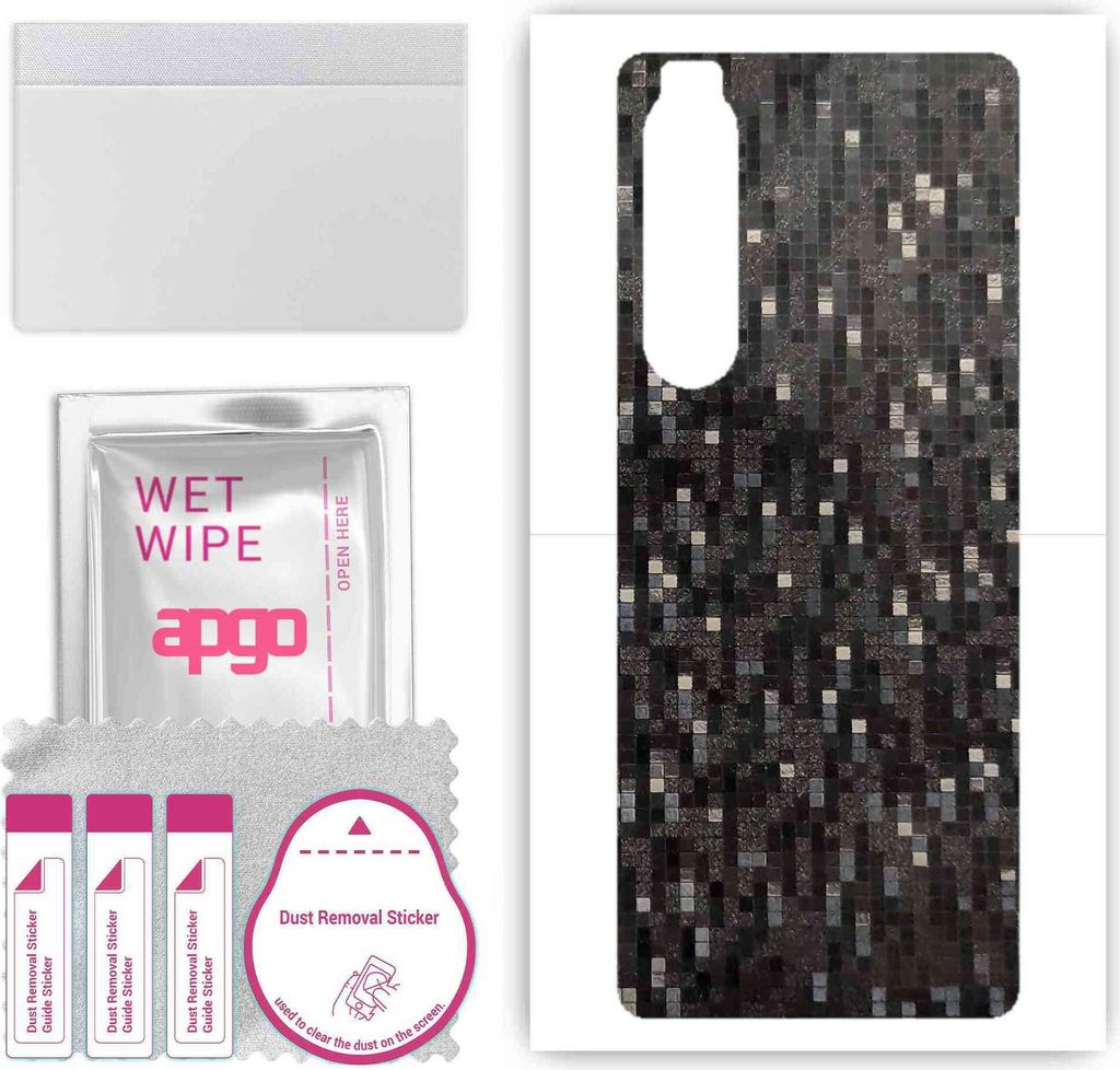 apgo Rückseite Schutzfolie, Skin, kompatibel mit Sony Xperia 1 III, Hinten Displayschutzfolie aus Vinylfolie, kratzfest, einfache Montage - Carbon...